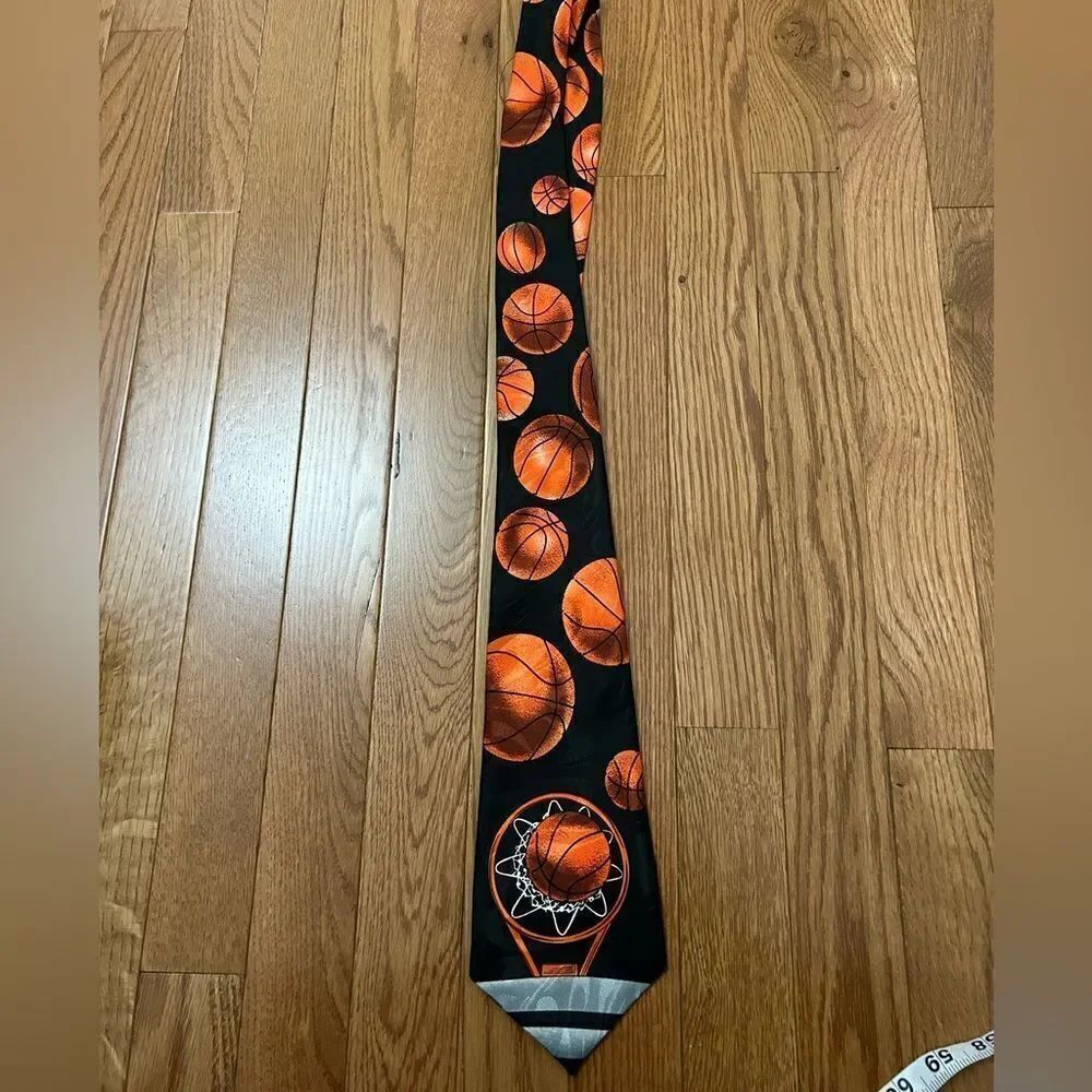 Vintage Silk Basketball Neck Tie